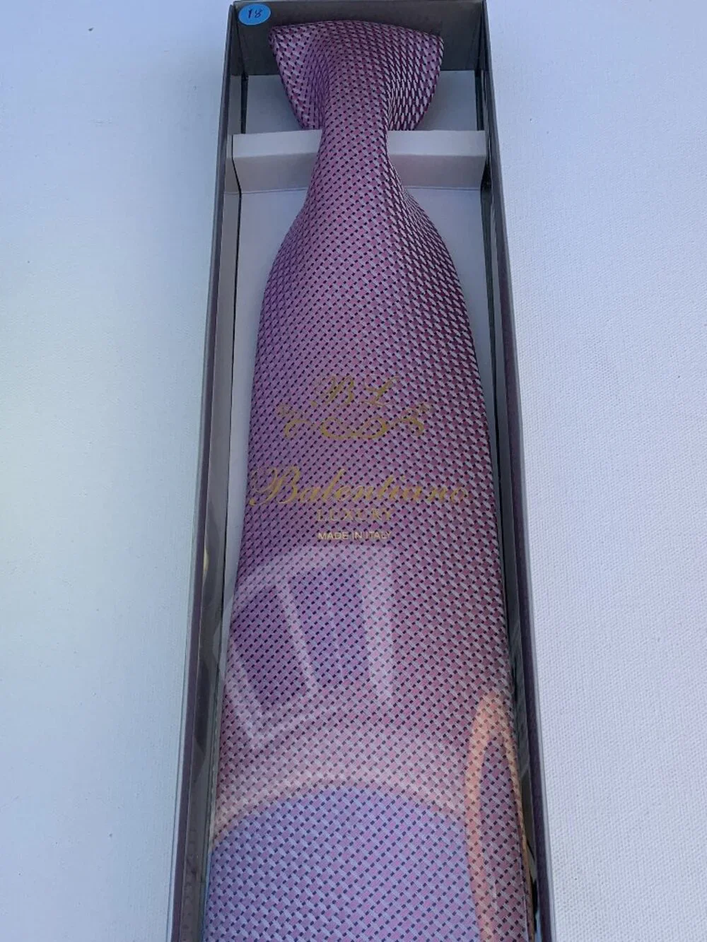 BALENTIANO Luxury 100% Silk Tie for Men Made in Italy 57